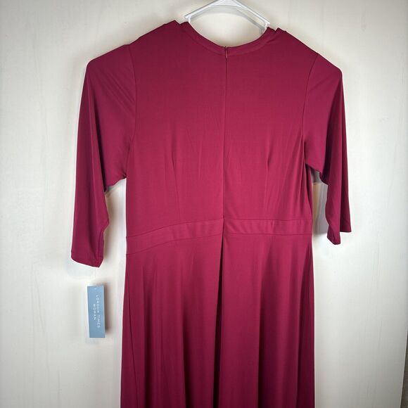 London Times Woman Fit And Flare Keyhole Dress Plus Size 16 NWT - Picture 10 of 11